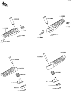 ZX400 Подножки