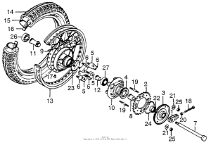 CB550 Переднее колесо