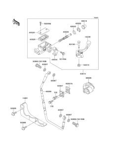 KX125 Главный тормозной цилиндр