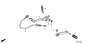 VTR250 Brake pedal assy