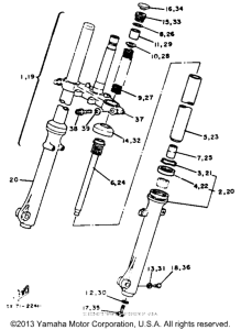 XT125J Передняя вилка