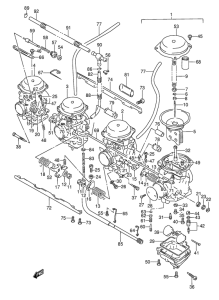 GSX600 Carburetor assy