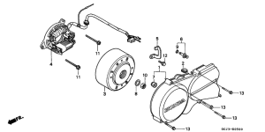 NSR50R Left crankcase cover /  generator