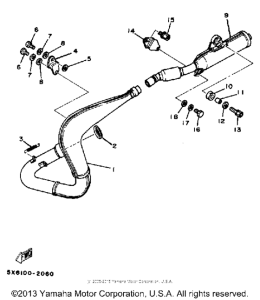 YZ490J Выхлопная система