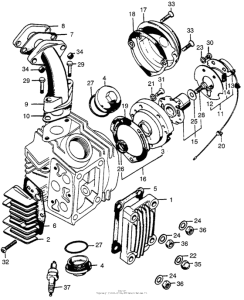 CT90 Cylinder head cover + points