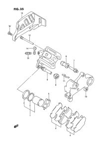 RM125 Задний суппортs