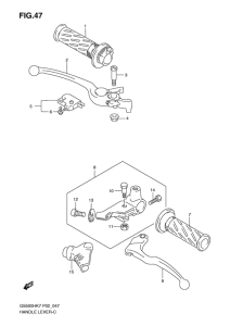 GS500 Рулевой рычаг