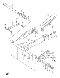 GSX-R600 Маятник задний