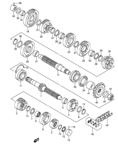 GSX1300R Трансмиссия