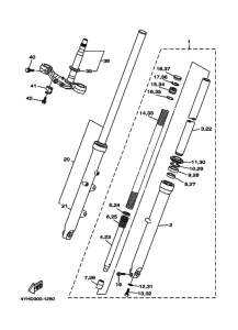 XV535 Вилка передней оси