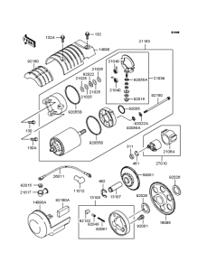 ZR400 Starter motor / starter clutch