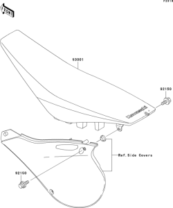 KX125 Сиденье