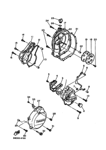 FZR600 FZR600A Crankcase cover ass`y  (v