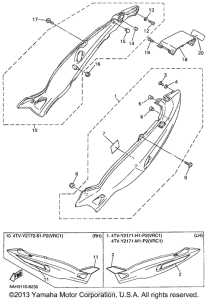 YZF600RK Боковые обтекатели