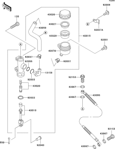 ZG1000 Задний торм цилиндр