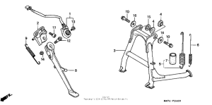 CBR1100XX Подножка