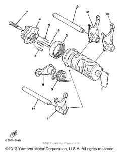 XT125KC Shift cam - fork