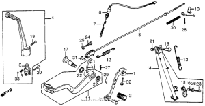XL350R Shift pedal + kick starter arm
