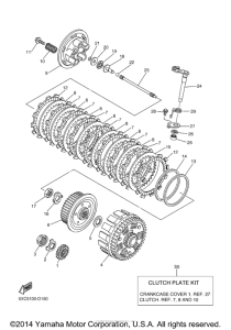 YZ250FSPV Сцепление
