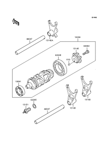 ZX900 Gear change drum / shift fork