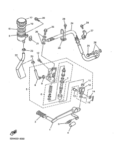 FZS600 Задний торм цилиндр