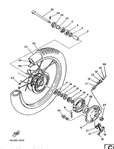 DT50MX Переднее колесо