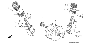 NT650 Crankshaft / piston