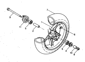YQ50 Переднее колесо