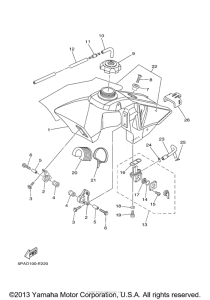 YZ85V Топливный бак