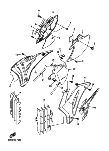 WR250F Боковая крышка