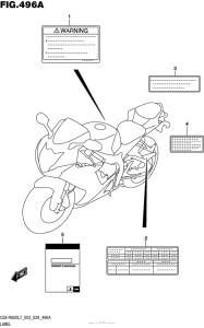 GSX-R600 Label (Gsx-R600L7 E03)