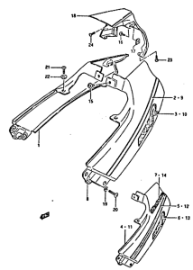 GSX-R400 Обтекатель сидения