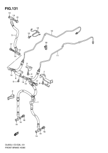 DL650 (ABS) Передние тормозные трубки
