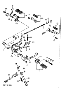 XV535SE Stand. footrest