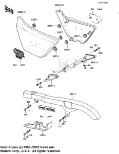 KZ250 Side covers / belt cover