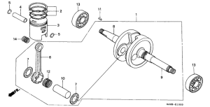 SK50M Crankcase / piston