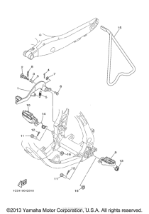 YZ250W1 Подножки