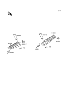 ZX400 Подножки