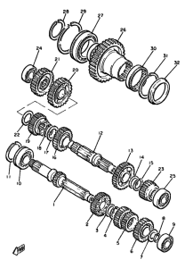 XJ650 Трансмиссия