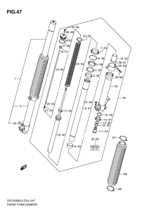 DR-Z400 Демпфер передней вилки