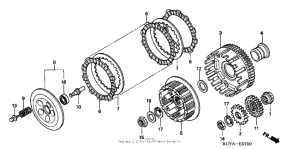 XR400R Сцепление