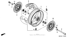 CB900F Переднее колесо