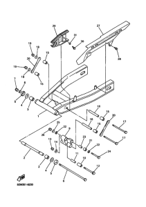 FZS600 Задний рычаг и подвеска