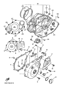 XT600 Крышка картера двигателя