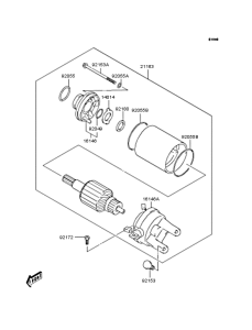 SC150 Starter motor / starter clutch