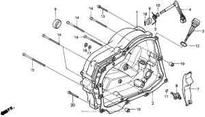 XR100 Крышка картера правая