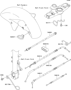 ZX1200 Тросы управления