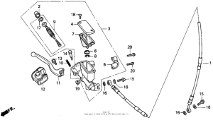 CR250R Передний главный тормозной цилиндр