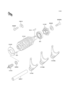 KMX125 Переключение / вилка переключения