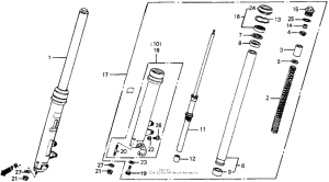 CB1000F Передняя вилка